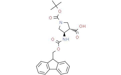 (3S,4R)-1-[(tert-butoxy)carbonyl]-4-{[(9H-fluoren-9-ylmethoxy)carbonyl]amino}pyrrolidine-3-carboxylic acid