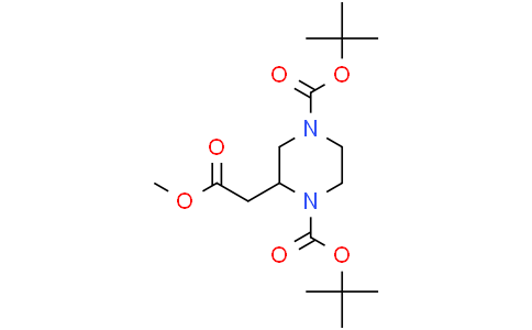 ditert-butyl 2-(2-methoxy-2-oxo-ethyl)piperazine-1,4-dicarboxylate