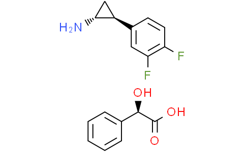 反式(1R,2S)-2- (2,3-二氟苯基)环丙胺扁桃酸盐 ,99%