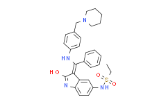 N-[(3Z)-2-氧代-3-[苯基-[4-(哌啶-1-甲基)苯胺]亚甲基]-1H-吲哚-5-基]乙烷磺酰胺