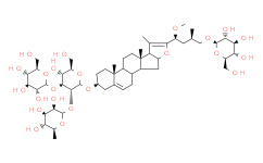 (3beta,22alpha)-26-(beta-glucopyranosyloxy)-22-methoxyfurost-5-en-3-yl 2-O-(6-deoxy-alpha-mannopyranosyl)-beta-glucopyranosiduronic acid