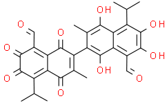 6,6′,7,7′-四羟基-5,5′-二异丙基-3,3′-二甲基-(2,2′-联萘)-1,1′,4,4′-四酮-8,8′-二甲醛