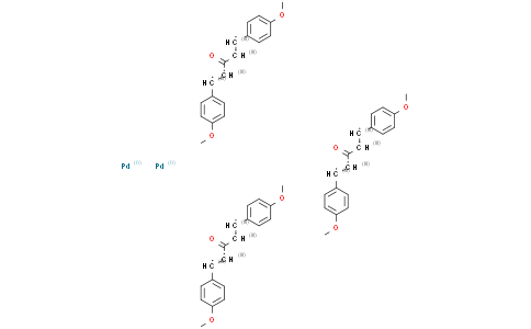三[Μ-[(1,2-Η:4,5-Η)-(1E,4E)-1,5-双(4-甲氧基苯基)-1,4-戊二烯-3-酮]]二钯