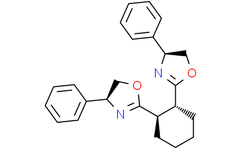 (1R,2R)-1,2-Bis((S)-4-phenyl-4,5-dihydrooxazol-2-yl)cyclohexaneCas:568588-45-4