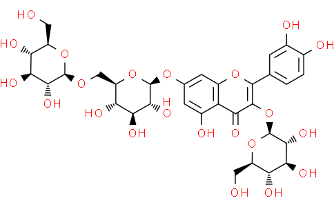 槲皮素-3-O-β-D-葡萄糖-7-O-β-D-龍膽雙糖苷