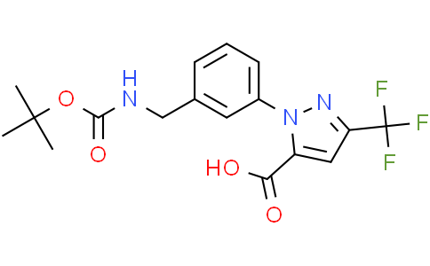 2-[3-[(tert-butoxycarbonylamino)methyl]phenyl]-5-(trifluoromethyl)pyrazole-3-carboxylic acid
