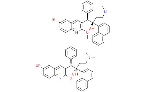 Rel-(1R,2R)-1-(6-Bromo-2-Methoxyquinolin-3-Yl)-4-(Dimethylamino)-2-(Naphthalen-1-Yl)-1-Phenylbutan-2-OlCas:654653-92-6