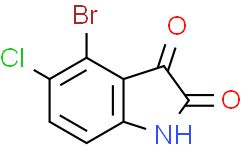 4-溴-5-氯二氢吲哚-2,3-二酮