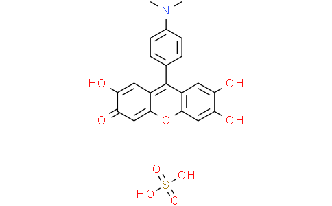 9-[4-(Dimethylamino)phenyl]-2,6,7-trihydroxyxanthen-3-one;sulfuric acidCas:71501-19-4