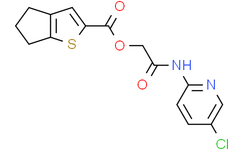 2-[(5-chloro-2-pyridyl)amino]-2-oxo-ethyl] 5,6-dihydro-4H-cyclopenta[b]thiophene-2-carboxylate