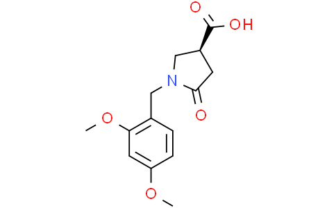 (3S)-1-[(2,4-dimethoxyphenyl)methyl]-5-oxopyrrolidine-3-carboxylic acid