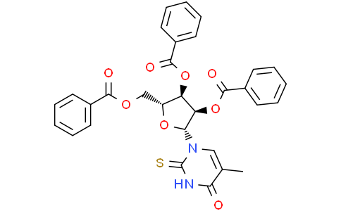 (2R,3R,4R,5R)-3,4-dibenzoyloxy-5-(5-methyl-4-oxo-2-thioxo-pyrimidin-1-yl)tetrahydrofuran-2-yl]methyl benzoate
