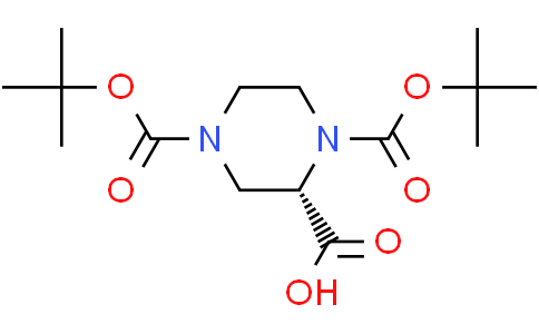 (2S)-1,4-bis(tert-butoxycarbonyl)piperazine-2-carboxylic acid