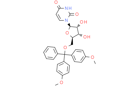 1-[(2R,3R,4S,5R)-5-[[bis(4-methoxyphenyl)-phenyl-methoxy]methyl]-3,4-dihydroxy-tetrahydrofuran-2-yl]pyrimidine-2,4-dione