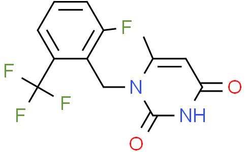 1-[[2-fluoro-6-(trifluoromethyl)phenyl]methyl]-6-methyl-pyrimidine-2,4-dione