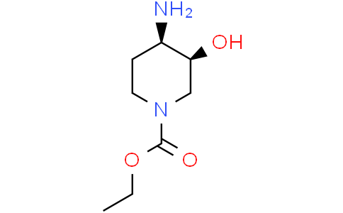 cis-4-amino-3-hydoxy-1-piperidinecarboxylic acid ethyl ester