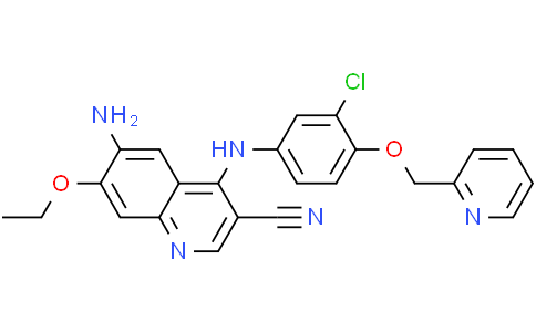 6-amino-4-{[3-chloro-4-(pyridin-2-ylmethoxy)phenyl]amino}-7-ethoxyquinoline-3-carbonitrile