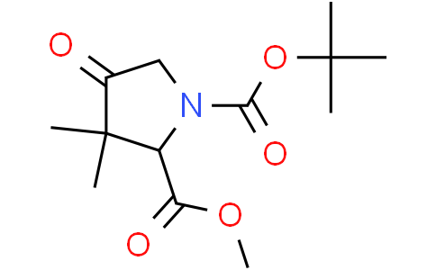 1-tert-butyl 2-methyl 3,3-dimethyl-4-oxopyrrolidine-1,2-dicarboxylate