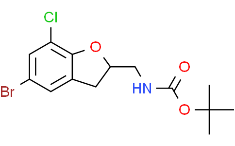 tert-Butyl ((5-bromo-7-chloro-2,3-dihydrobenzofuran-2-yl)methyl)carbamateCas:872518-71-3