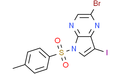 2-bromo-7-iodo-5-(4-methylbenzenesulfonyl)-5H-pyrrolo[2,3-b]pyrazine