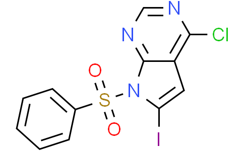 7-(benzenesulfonyl)-4-chloro-6-iodo-7H-pyrrolo[2,3-d]pyrimidine