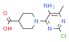 1-(5-amino-2-chloro-6-methylpyrimidin-4-yl)piperidine-4-carboxylic acid,95%