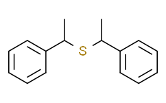 二(α-苯基乙基)硫醚,55%，外消旋和内消旋的混和物