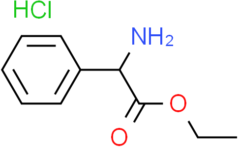 DL-2-氨基-2-苯基乙酸乙酯盐酸盐，98%
