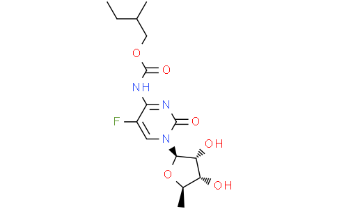 2-Methylbutyl (1-((2R,3R,4S,5R)-3,4-dihydroxy-5-methyltetrahydrofuran-2-yl)-5-fluoro-2-oxo-1,2-dihydropyrimidin-4-yl)carbamateCas:910129-15-6