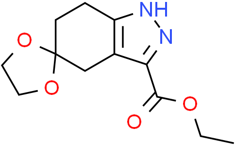 ethyl spiro[1,3-dioxolane-2,5'-1,4,6,7-tetrahydroindazole]-3'-carboxylate