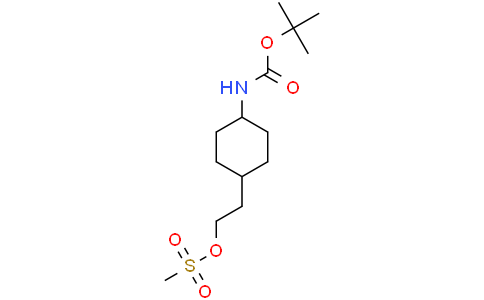 反式-2-[4-[(N-叔丁氧基羰基)氨基]环己基]乙基甲磺酸盐