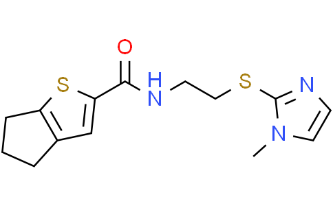 N-[2-(1-methylimidazol-2-yl)sulfanylethyl]-5,6-dihydro-4H-cyclopenta[b]thiophene-2-carboxamide
