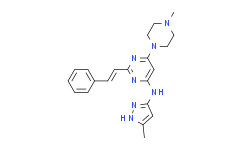 6-(4-甲基-1-哌嗪基)-N-(5-甲基-1H-吡唑-3-基)-2-[(1E)-2-苯乙烯基]-4-嘧啶胺