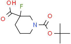 1-Boc-3-氟哌啶-3-甲酸,97%