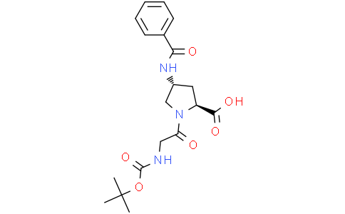 (2S,4R)-4-Benzamido-1-(2-((Tert-Butoxycarbonyl)Amino)Acetyl)Pyrrolidine-2-Carboxylic AcidCas:943134-34-7