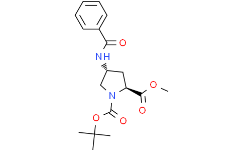 1-(Tert-Butyl) 2-Methyl (2S,4R)-4-Benzamidopyrrolidine-1,2-DicarboxylateCas:943134-37-0