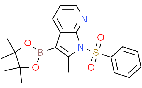 1-(benzenesulfonyl)-2-methyl-3-(tetramethyl-1,3,2-dioxaborolan-2-yl)-1H-pyrrolo[2,3-b]pyridine