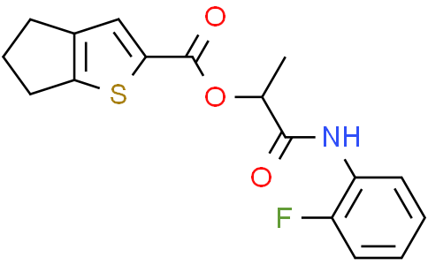 2-(2-fluoroanilino)-1-methyl-2-oxo-ethyl] 5,6-dihydro-4H-cyclopenta[b]thiophene-2-carboxylate