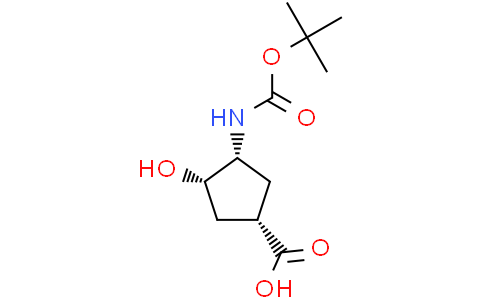 (1S,3R,4S)-3-(tert-butoxycarbonylamino)-4-hydroxy-cyclopentanecarboxylic acid