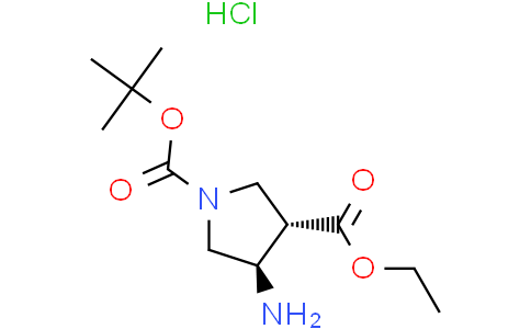 1-tert-butyl-3-ethyl (3S,4R)-4-aminopyrrolidine-1,3-dicarboxylate hydrochloride
