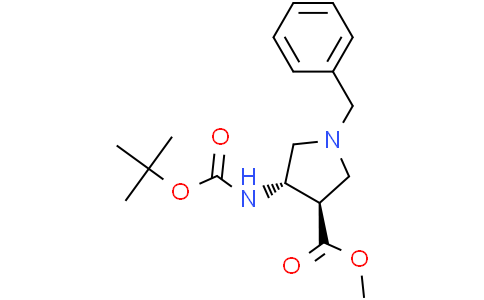 methyl trans-1-benzyl-4-(tert-butoxycarbonylamino)pyrrolidine-3-carboxylate