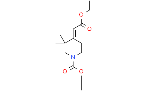 tert-butyl (4E)-4-(2-ethoxy-2-oxoethylidene)-3,3-dimethylpiperidine-1-carboxylate