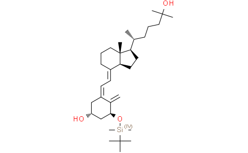 (1R,3S,Z)-3-(tert-butyldimethylsilyloxy)-5-((E)-2-((1R,3aS,7aR)-1-((R)-6-hydroxy-6-methylheptan-2-yl)-7a-methyldihydro-1H-inden-4(2H,5H,6H,7H,7aH)-ylidene)ethylidene)-4-methylenecyclohexanolCas:98728-26-8
