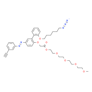Acetic acid, 2-[[2'-[(6-azidohexyl)oxy]-5-[2-(3-ethynylphenyl)diazenyl][1,1'-biphenyl]-2-yl]oxy]-, 3,6,9,12-tetraoxatridec-1-yl ester