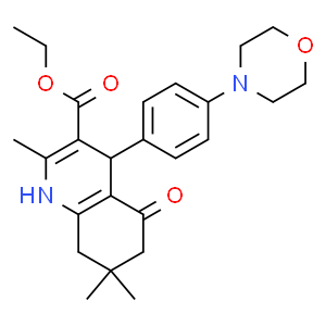 Ethyl 2,7,7-trimethyl-4-(4-morpholinophenyl)-5-oxo-1,4,5,6,7,8-hexahydroquinoline-3-carboxylate