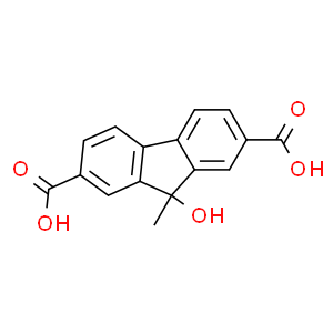9H-​Fluorene-​2,​7-​dicarboxylic acid, 9-​hydroxy-​9-​methyl-